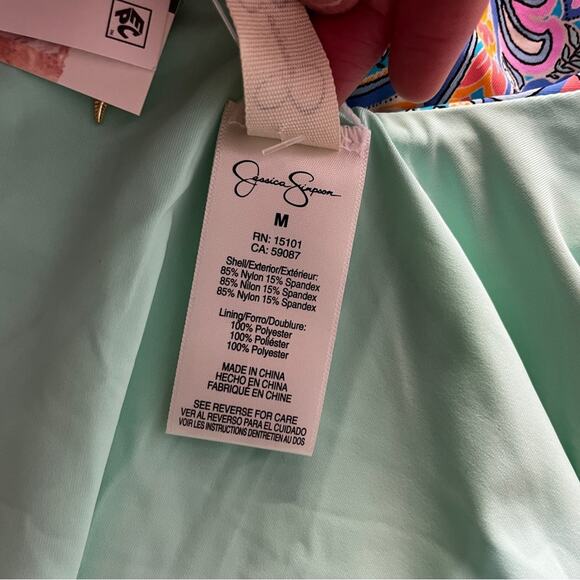 Jessica Simpson Printed Reversible One Piece swimsuit - M - Picture 14 of 14